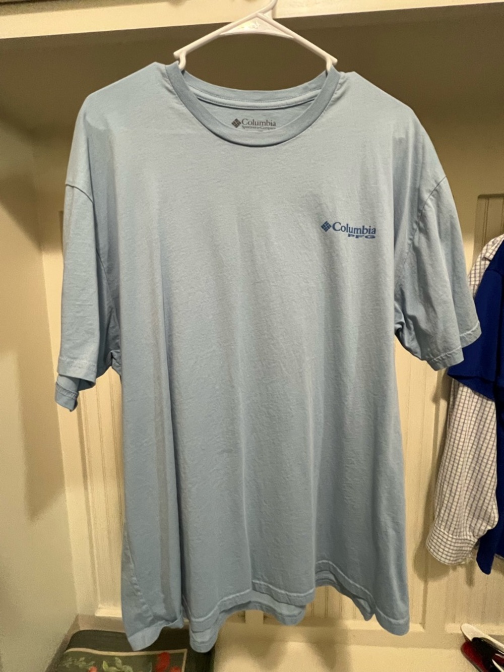 Columbia Light Blue Short Sleeve Logo Tee